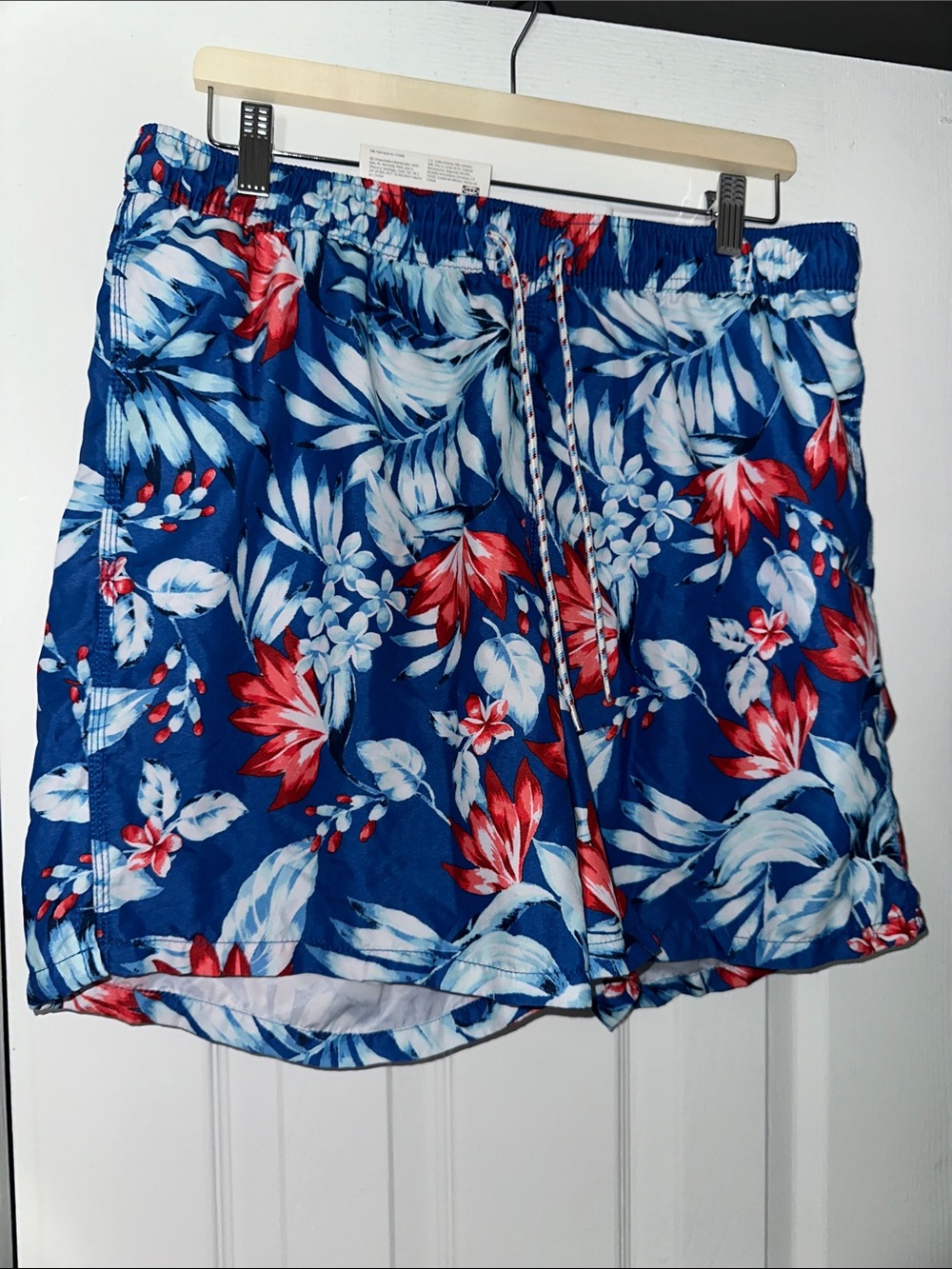 Goodfellow & Co Blue Swim Shorts with Red Trim